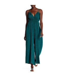 Mello Day Wide Leg Double Strap Jumpsuit Pant Sz S